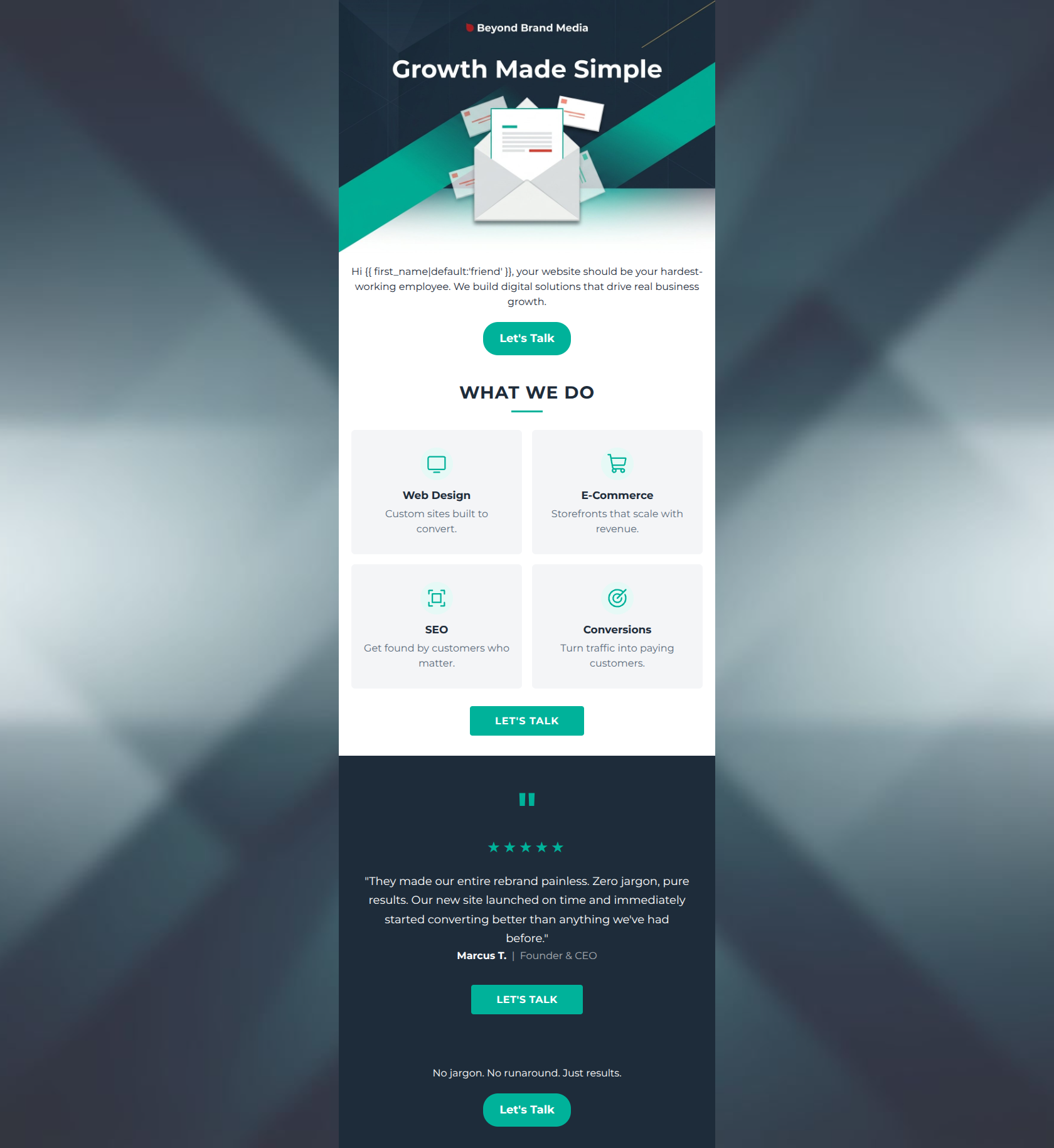 Email design: Your website should work harder