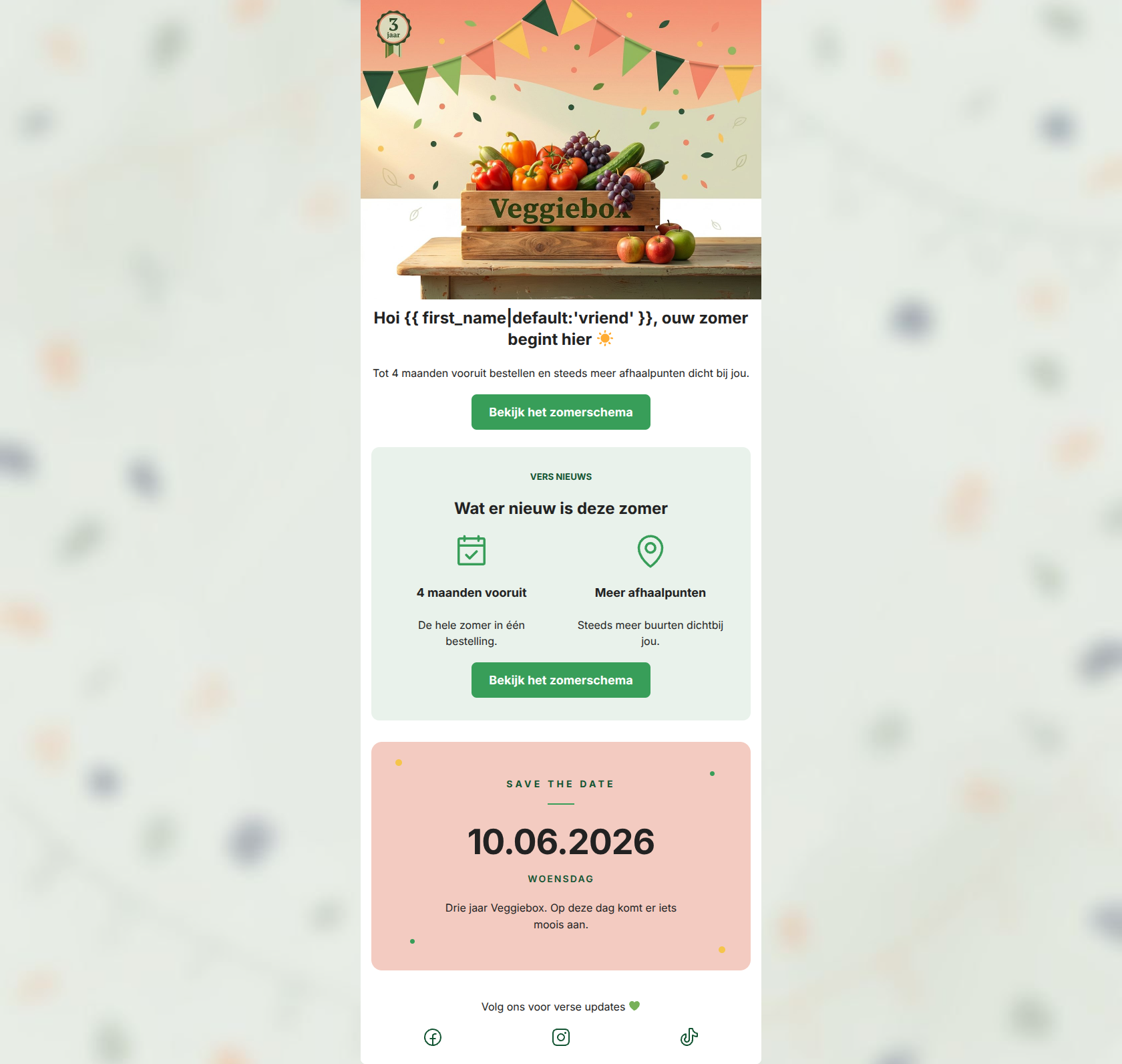 Email design: Jouw zomerschema is er โ๏ธ๐