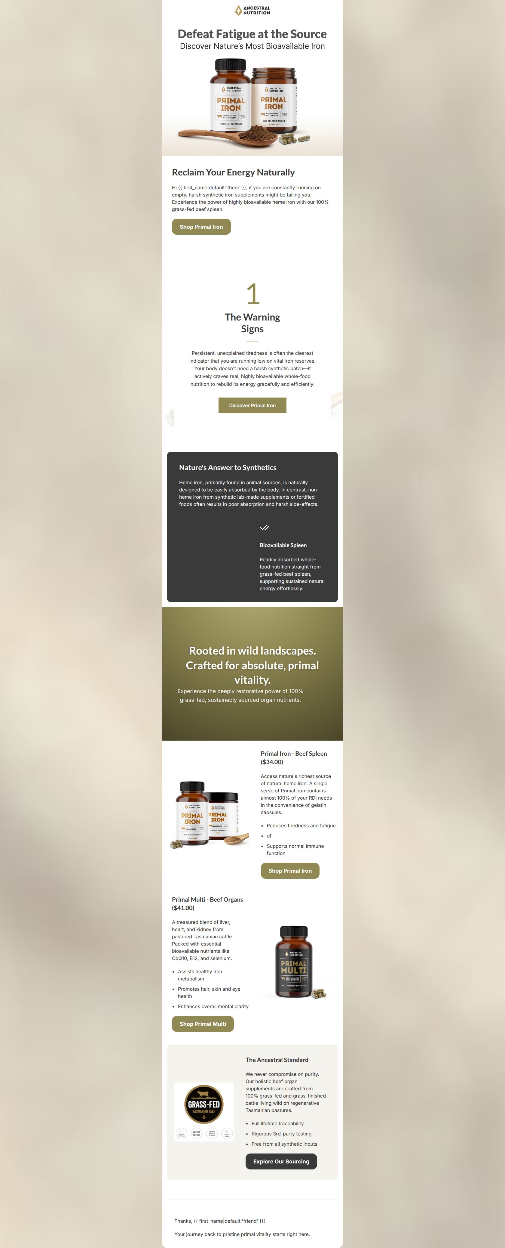 Email design: Why your body is craving natural iron