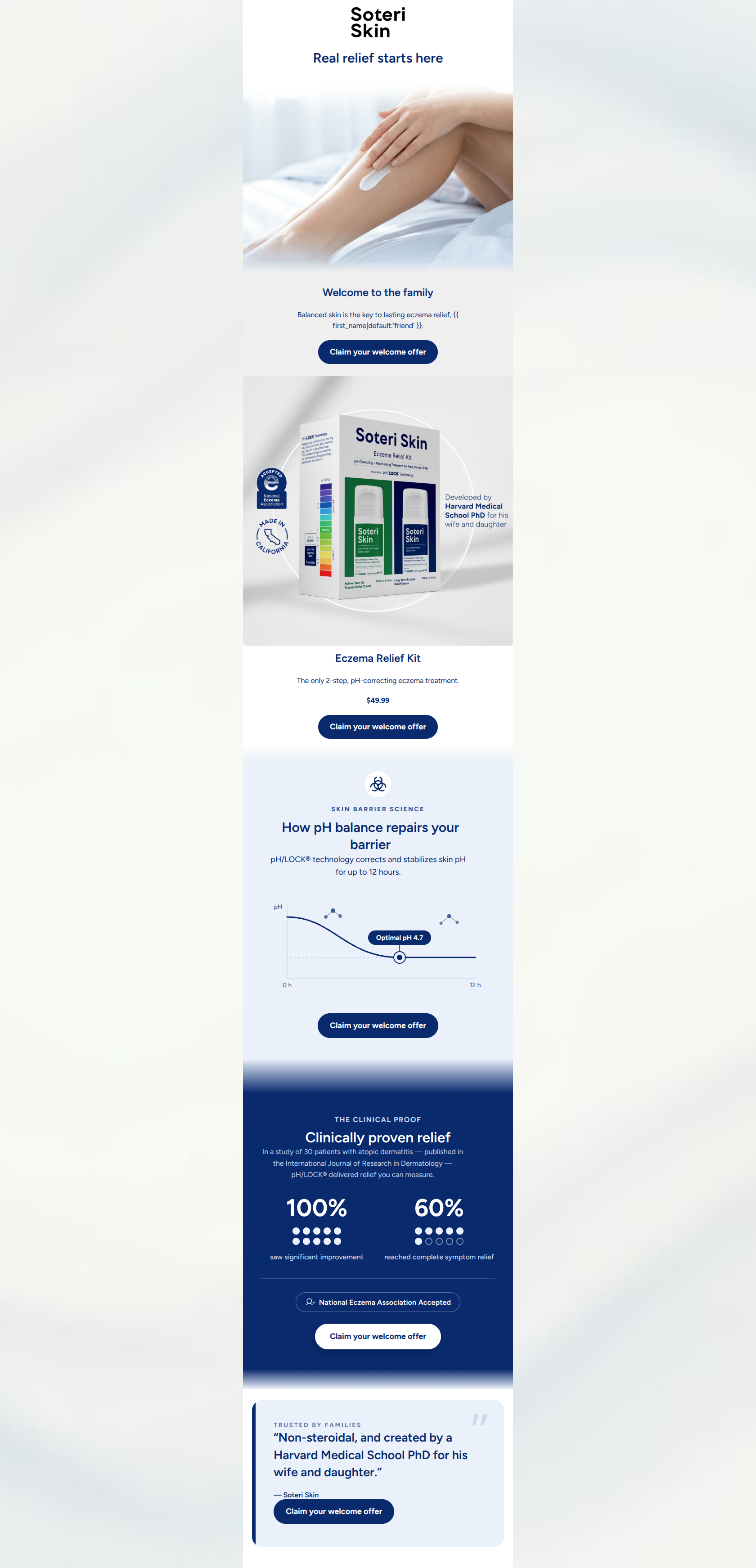 Email design: Welcome to the Soteri family